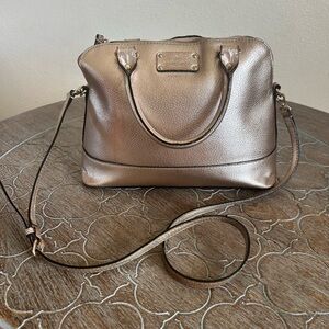 Kate Spade Rose Gold Wellesley Rachelle Purse Handbag Genuine Cow Leather